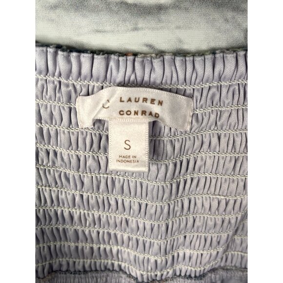 LAUREN CONRAD Women's Lavender Tie Strap Botanical Dress Small - Picture 3 of 6